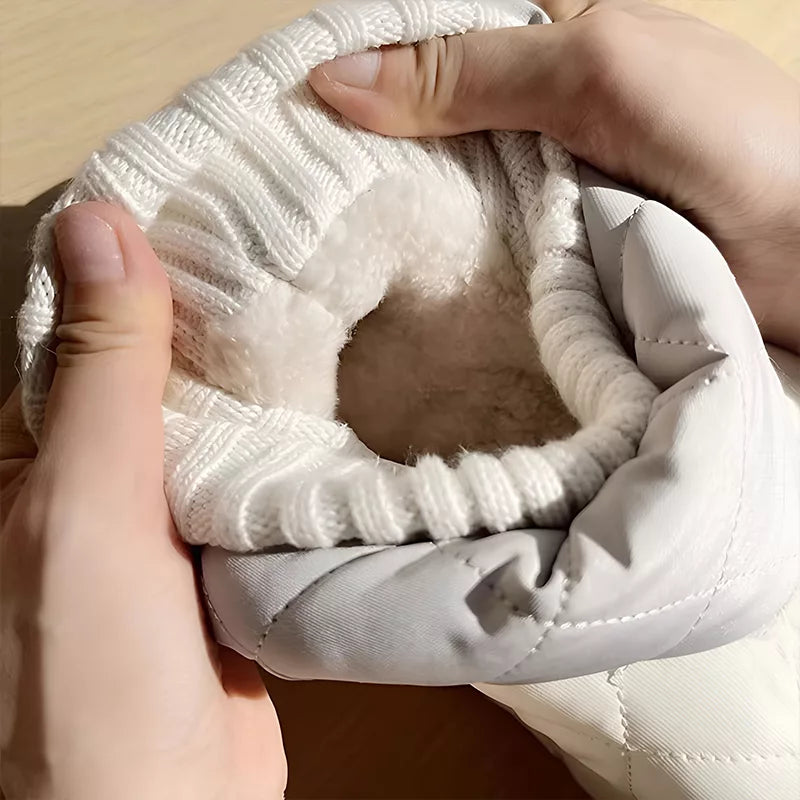 Vanntette ankelhøye snøstøvler slip-on sko