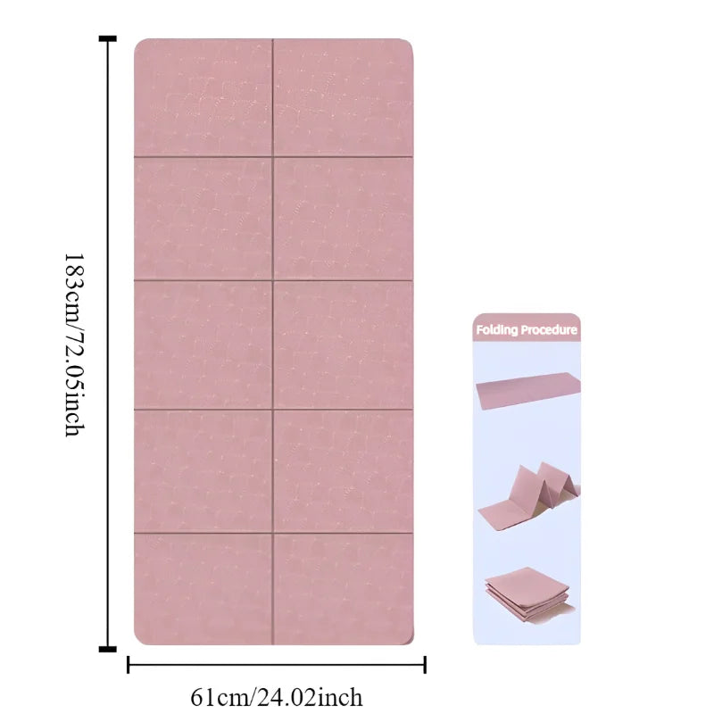 Tappetino Yoga Pieghevole Antiscivolo in TPE per Fitness e Pilates