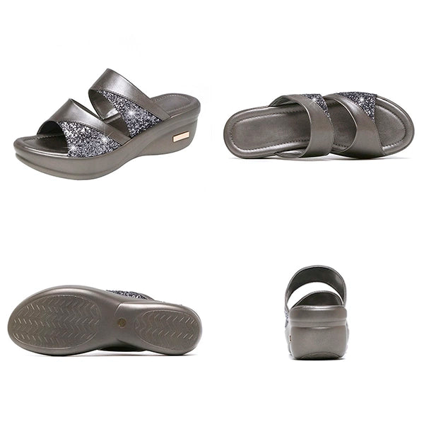 Sandaler med kilehæl for kvinner Sko med platå