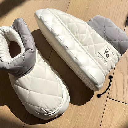 Vanntette ankelhøye snøstøvler slip-on sko