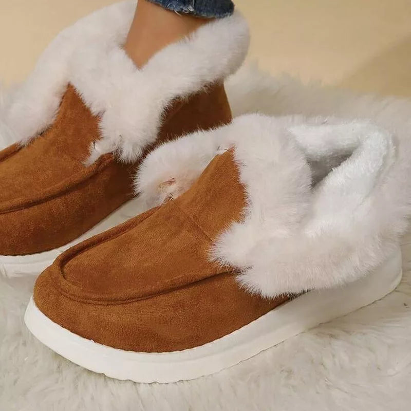Semskede damesko med fôr for vinteren