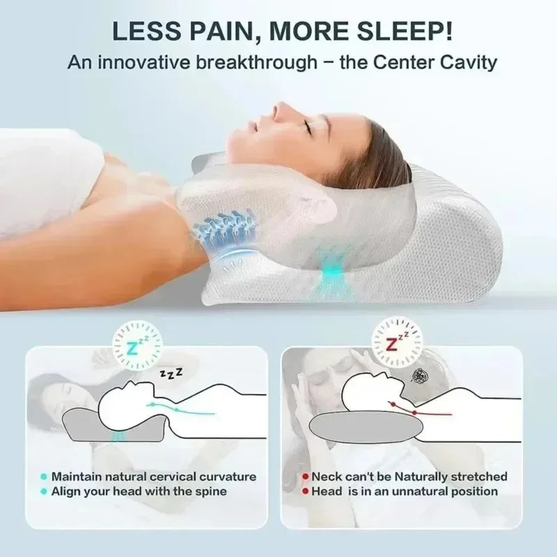 Ortopedisk Ergonomisk Nakkepute i Memory Foam i Sommerfuglfasong