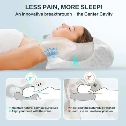 Ortopedisk Ergonomisk Nakkepute i Memory Foam i Sommerfuglfasong