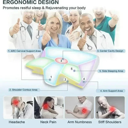 Ortopedisk Ergonomisk Nakkepute i Memory Foam i Sommerfuglfasong
