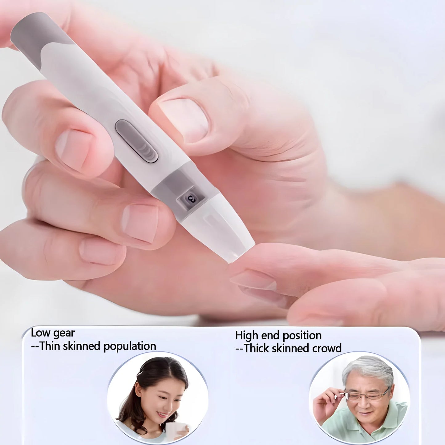 Bærbar blodsukkermåler for blodsukkerovervåking med 50 teststrimler og lansetter – raske tester og nøyaktige resultater