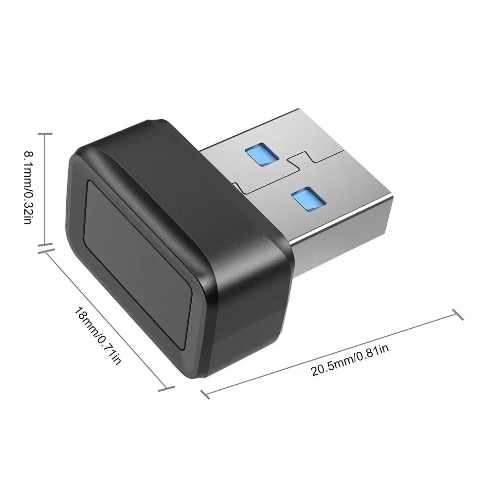 USB-fingeravtrykksleser for Windows med 360° gjenkjenning – biometrisk sikkerhet for PC, rask tilgang og kryptering