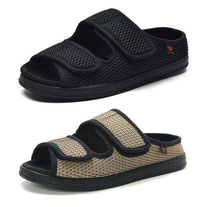 Justerbare tøfler for diabetikere unisex - komfortsko for hovne føtter