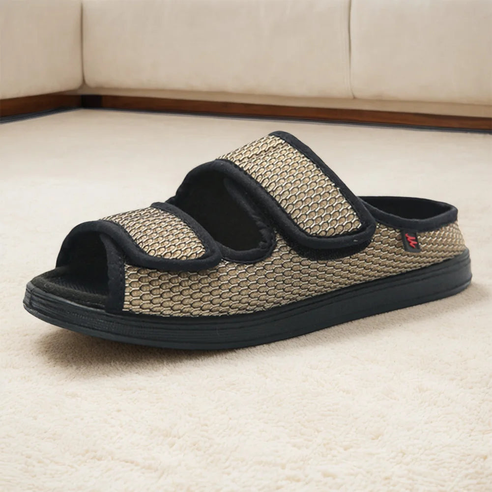 Justerbare tøfler for diabetikere unisex - komfortsko for hovne føtter