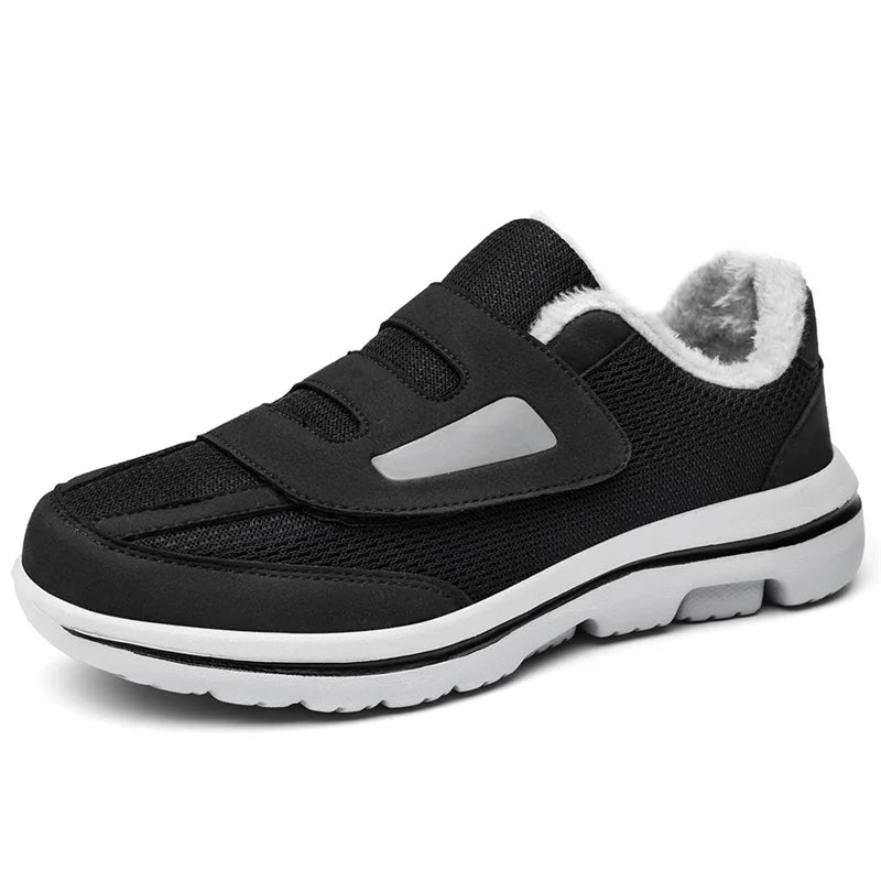 Komfortable vinter sko for eldre med bred tå - diabetessko for hovne føtter og ortopedisk støtte