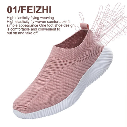 Slip-on damesko rosa - lette og komfortable joggesko for spaserturer