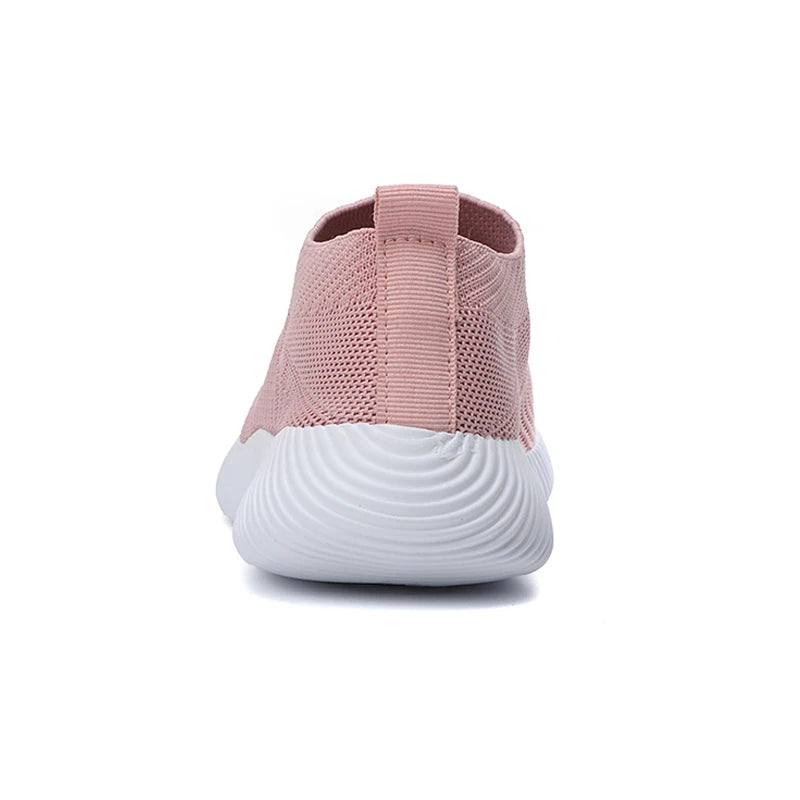 Slip-on damesko rosa - lette og komfortable joggesko for spaserturer