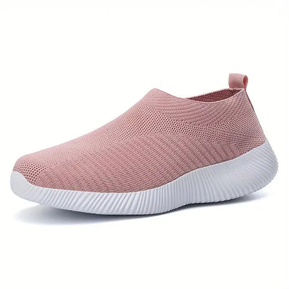 Slip-on damesko rosa - lette og komfortable joggesko for spaserturer