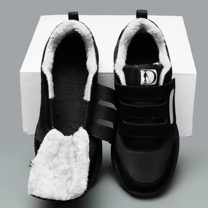 Ortopediske damesko med bred tupp og støtte for hallux valgus