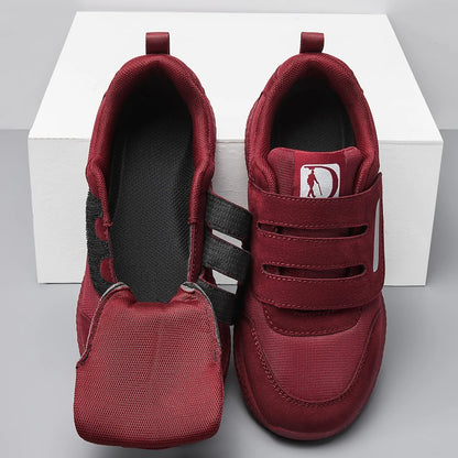 Ortopediske damesko med bred tupp og støtte for hallux valgus