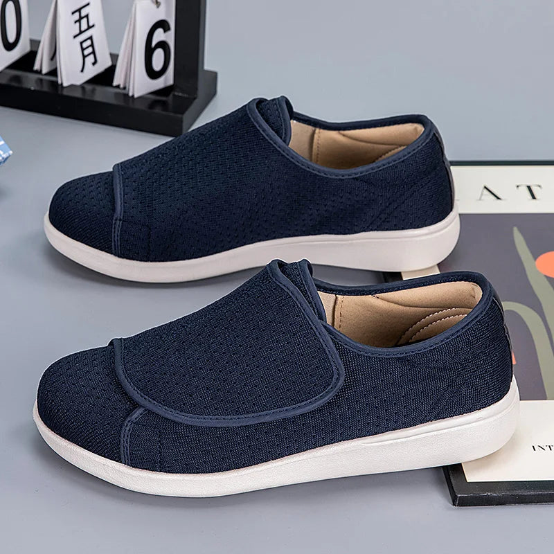 Lettere Ortopediske Sko for Diabetikere med Justerbar Lukking og Høyt Bue Støtte