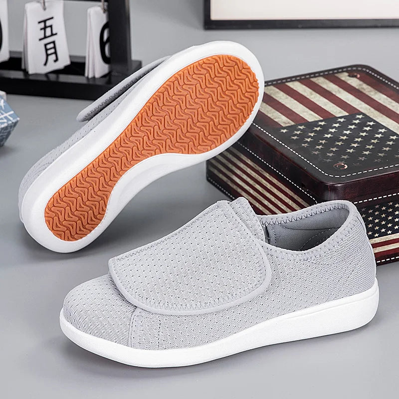 Lettere Ortopediske Sko for Diabetikere med Justerbar Lukking og Høyt Bue Støtte