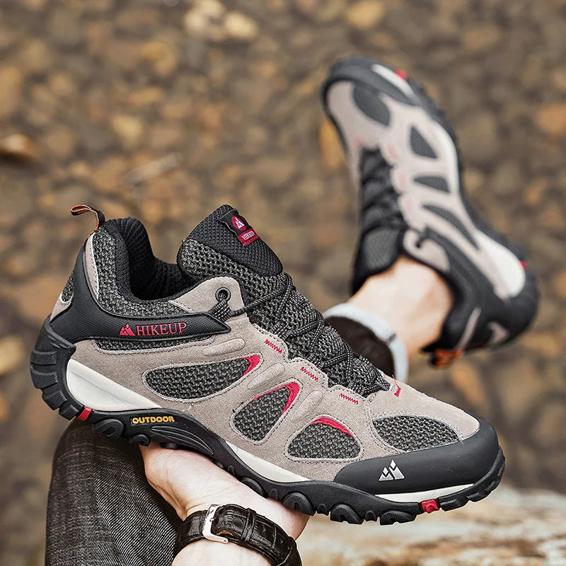 Herresko til fotturer sklisikre og pustende HIKEUP - Komfort og holdbarhet
