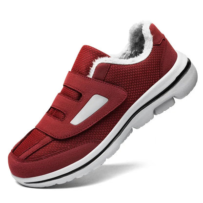 Komfortable vinter sko for eldre med bred tå - diabetessko for hovne føtter og ortopedisk støtte