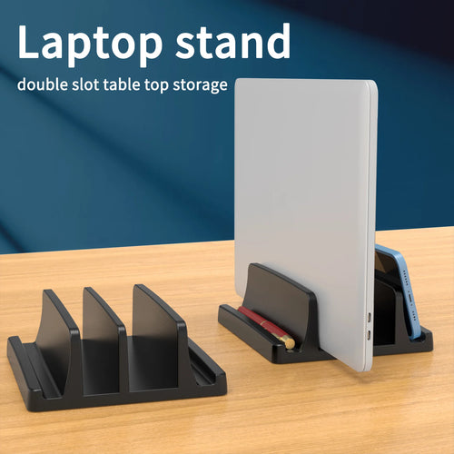 Supporto Laptop Verticale Universale con 3 Slot per MacBook e Tablet
