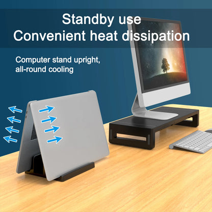 Supporto Laptop Verticale Universale con 3 Slot per MacBook e Tablet