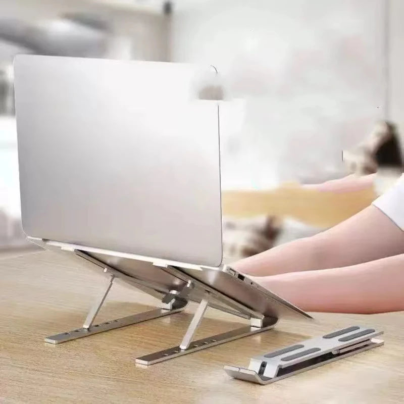 Supporto Pieghevole in Alluminio per Laptop - Design Ergonomico e Ventilato