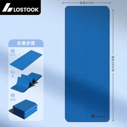 Tappetino Yoga Extra Largo Antiscivolo Pieghevole per Fitness e Pilates