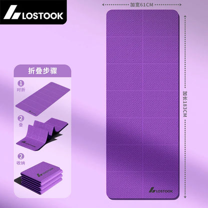 Tappetino Yoga Extra Largo Antiscivolo Pieghevole per Fitness e Pilates