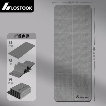 Tappetino Yoga Extra Largo Antiscivolo Pieghevole per Fitness e Pilates