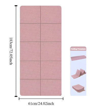 Tappetino Yoga Pieghevole Antiscivolo in TPE per Fitness e Pilates