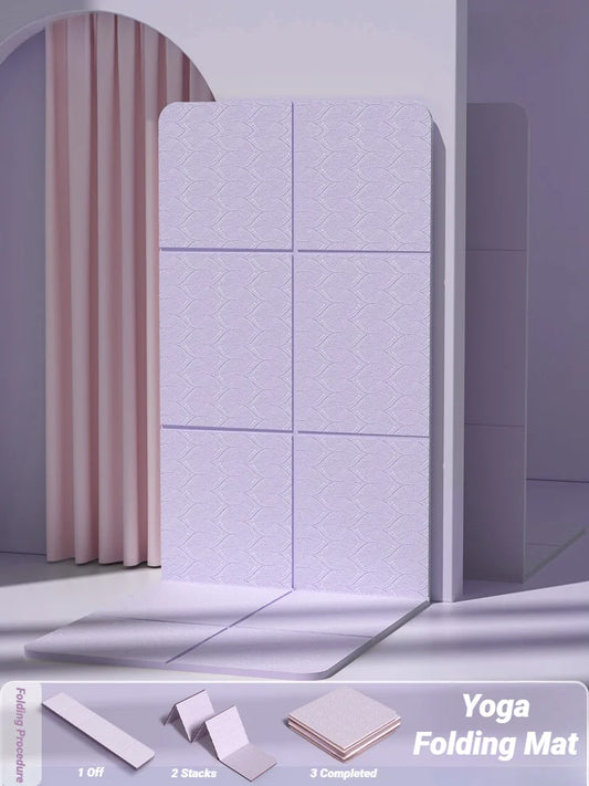 Tappetino Yoga Pieghevole Ecologico Antiscivolo per Fitness e Pilates 183x61 cm