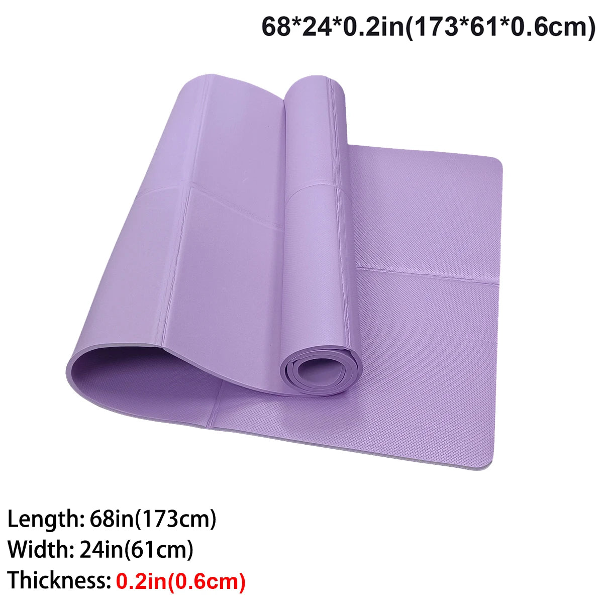 Tappetino Yoga Professionale Pieghevole in EVA Ecologico per Fitness e Pilates 3mm/4mm/6mm