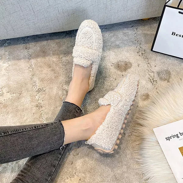 Dame mokasiner med pels