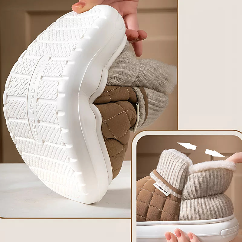 Vinter tøfler Ugg i plysj med tykk såle sklisikker