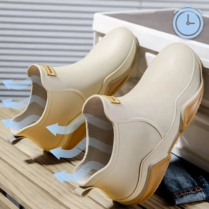 Vanntette ankelhøye regnstøvler med sklisikker såle for kvinner