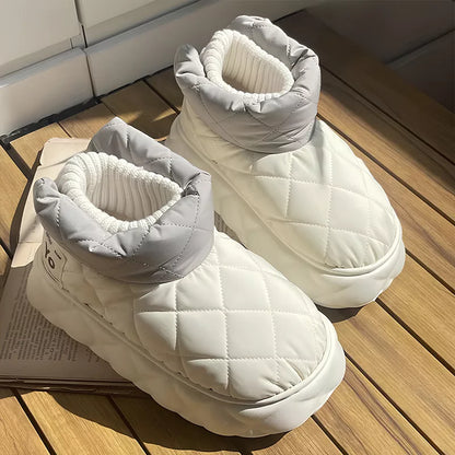 Vanntette ankelhøye snøstøvler slip-on sko